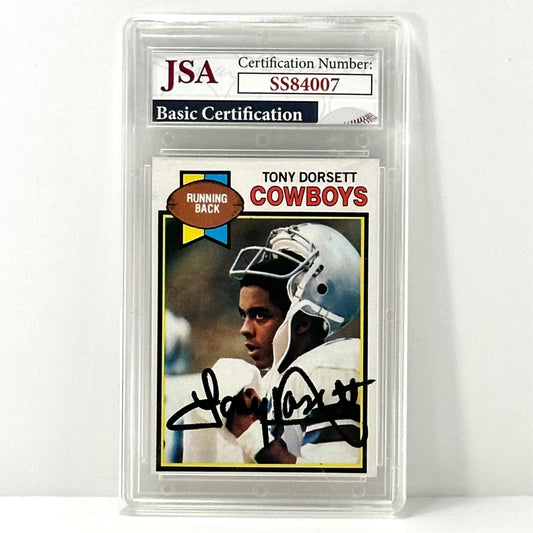 1979 Topps Football #160 Tony Dorsett Autographed JSA Certified