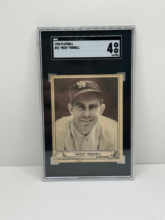 1940 Playball Rick Ferrell #21 Senators SGC 4