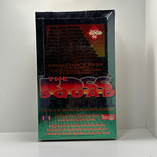 1994 Collectors Edge Boss Squad Football Sealed Hobby Box - 24 Packs Per Box