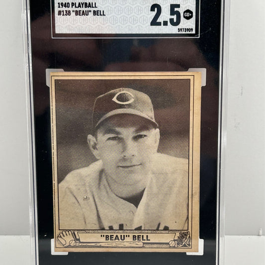 1940 Playball #138 “Beau” Bell SGC2.5