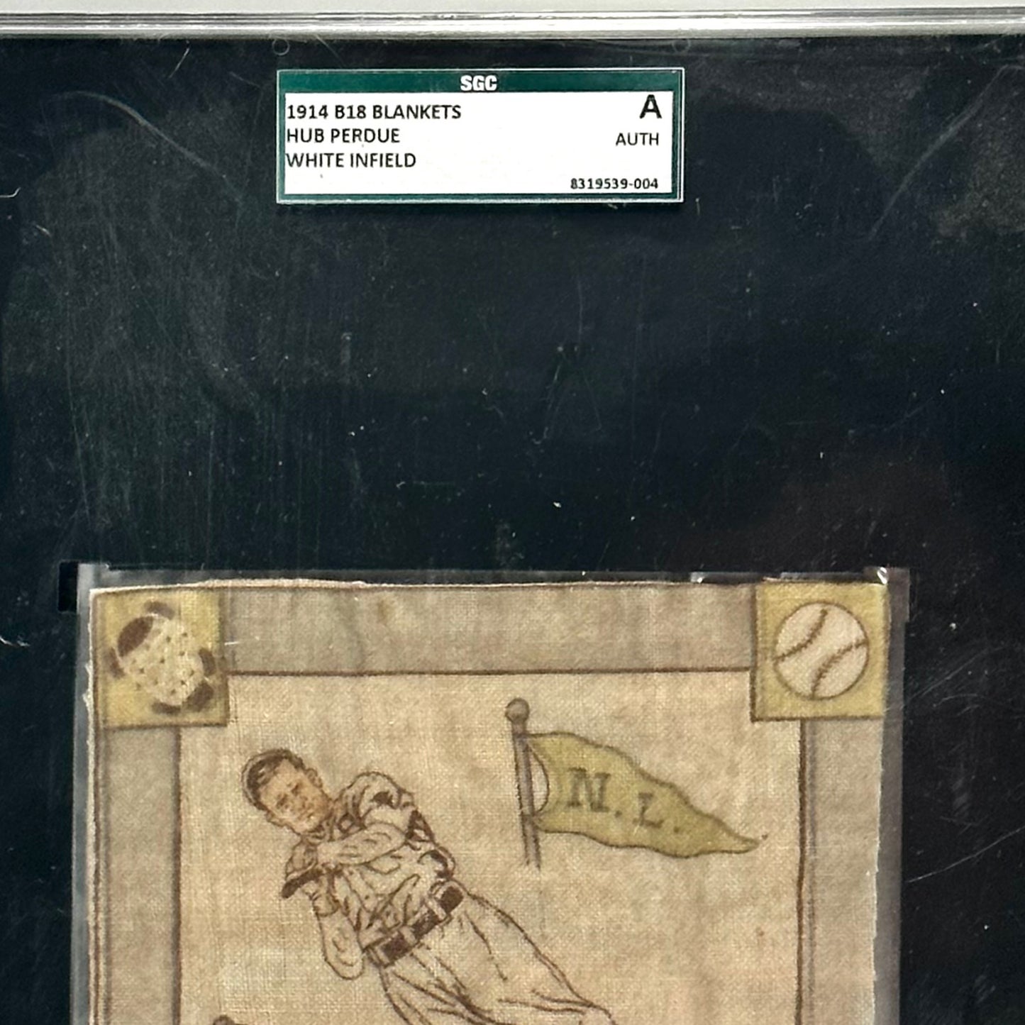 1914 B18 Blankets Hub Purdue White Infield SGC Authentics