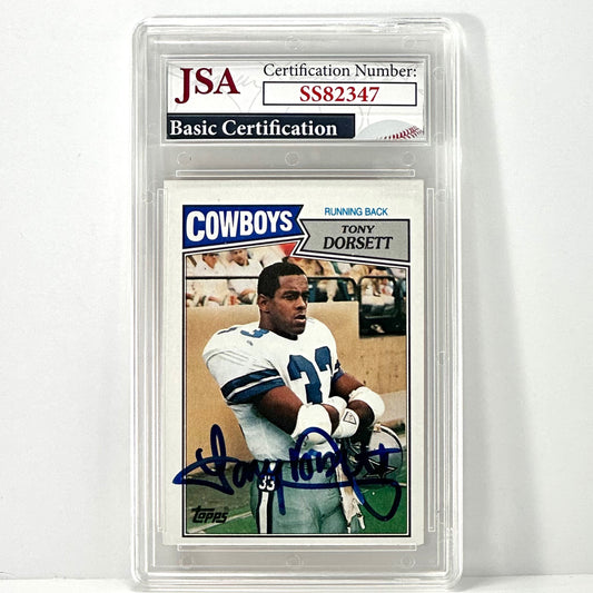 1987 Topps Tony Dorsett #263 Autograph JSA Authenticated