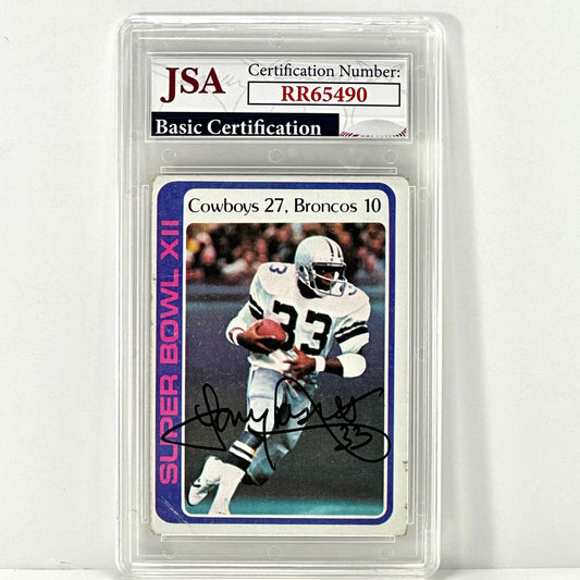1978 Topps Super Bowl Xll #168 Tony Dorsett Autograph JSA Authenticated