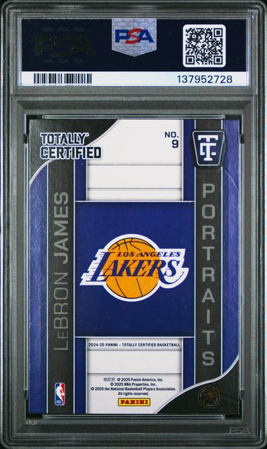 2024 Panini Totally Certified LeBron James Mirror Portraits #9 PSA 8