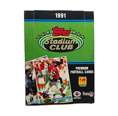 1991 Topps Stadium Club Football Wax Box 36 Sealed Packs