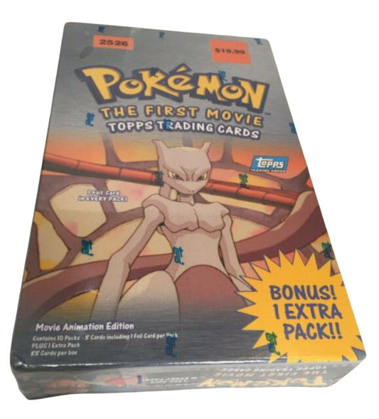 1998 Pokemon - The First Movie Box SEALED - 1st Print Blue Topps Logo