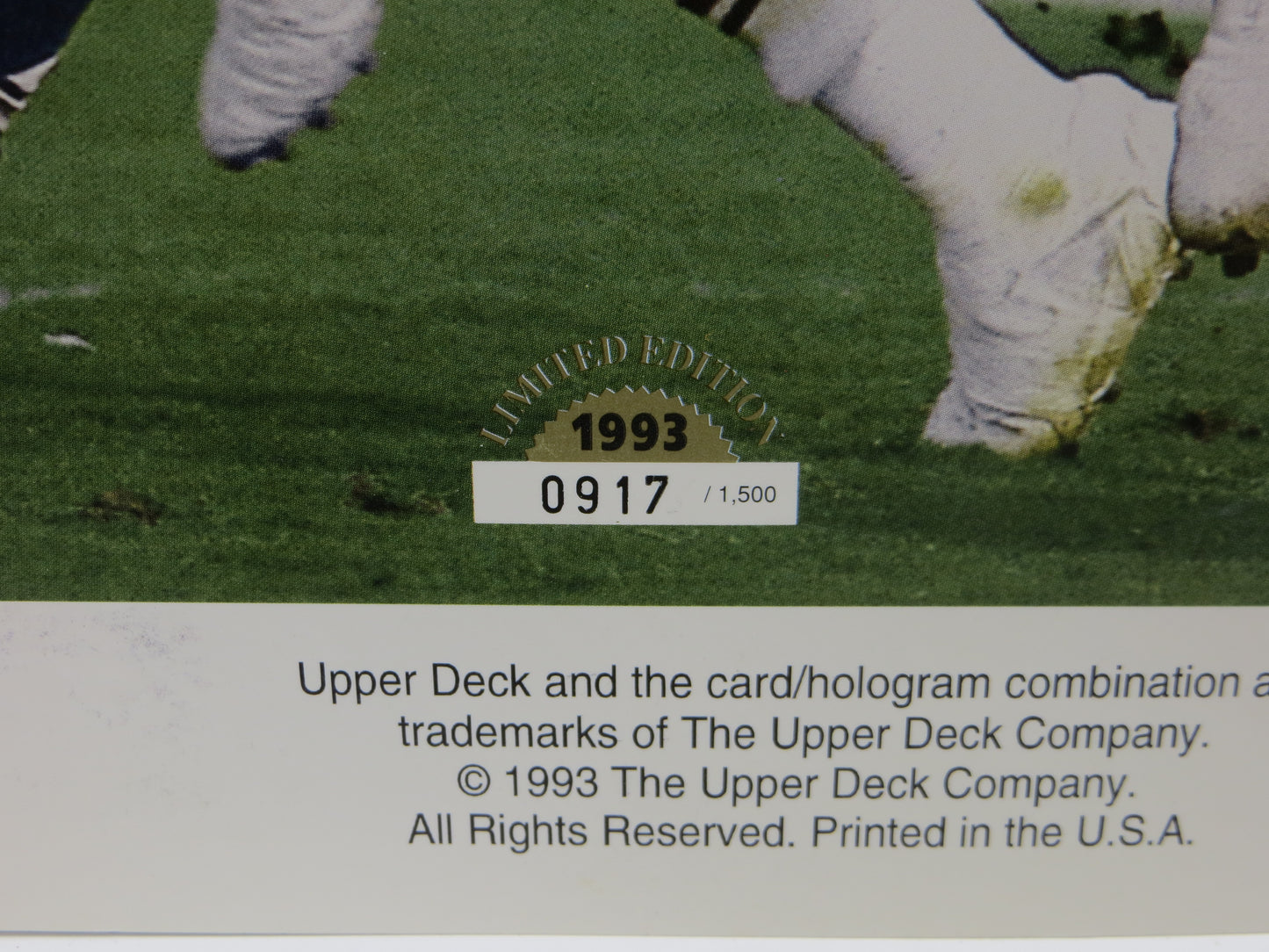 EMMITT SMITH DALLAS COWBOYS SIGNED UPPER DECK FOOTBALL #359 BIG CARD JSA