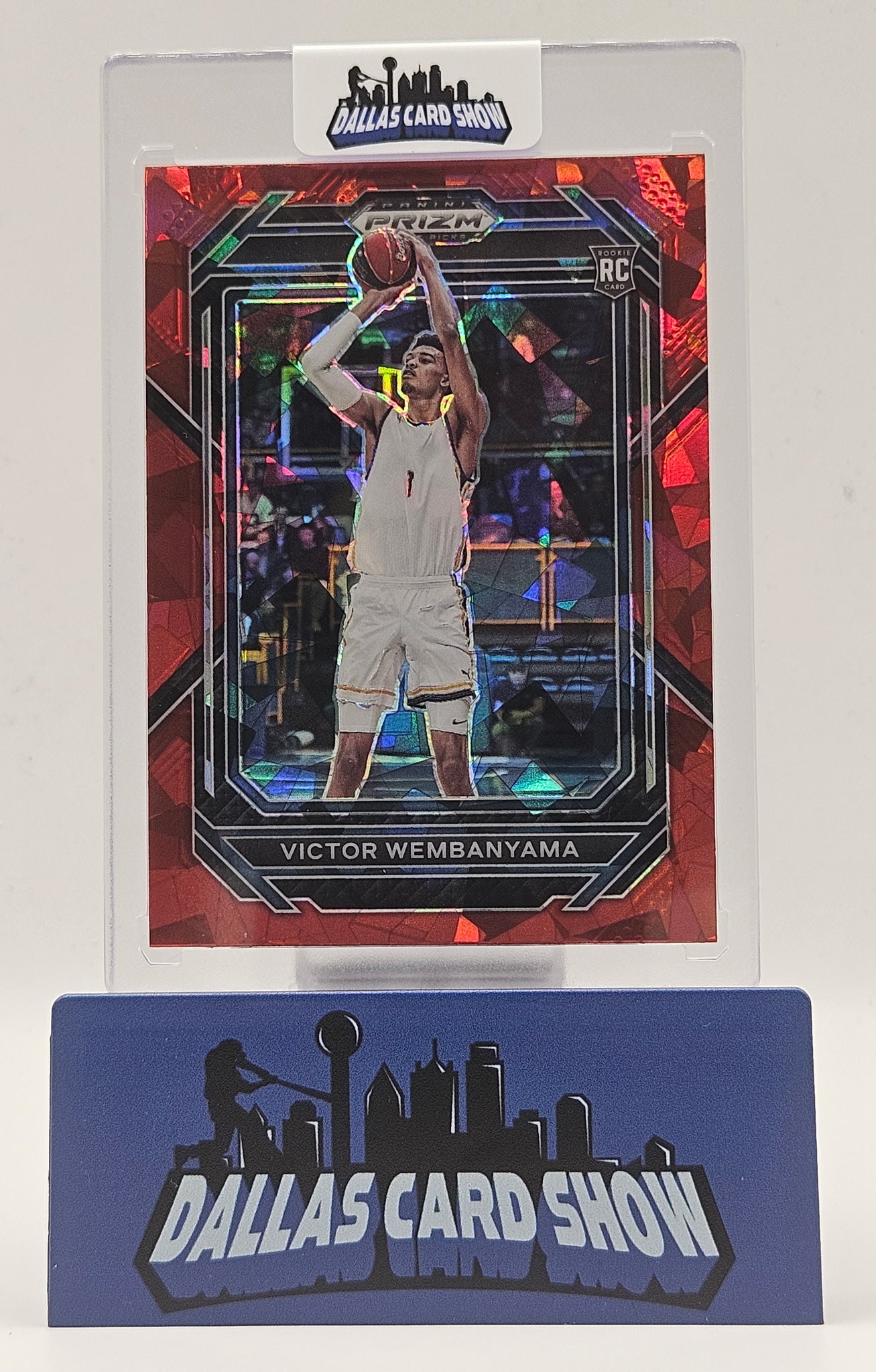 2023-24 Panini Prizm Draft Picks #2 Victor Wembanyama Red Crack Ice Rookie RC