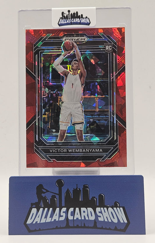 2023-24 Panini Prizm Draft Picks #2 Victor Wembanyama Red Crack Ice Rookie RC