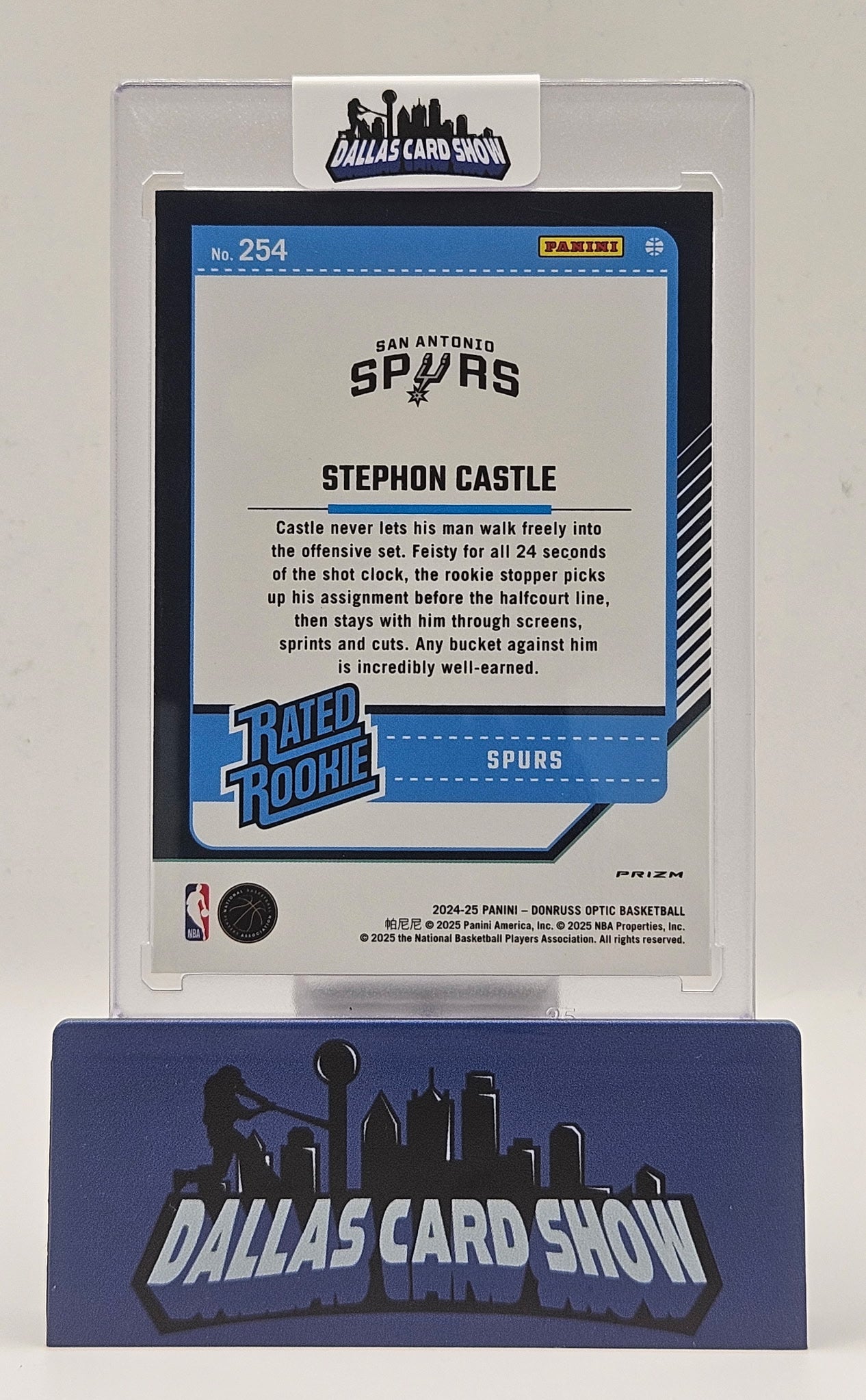 2024-25 Panini Optic #254 Stephon Castle Jazz Rated Rookie RC