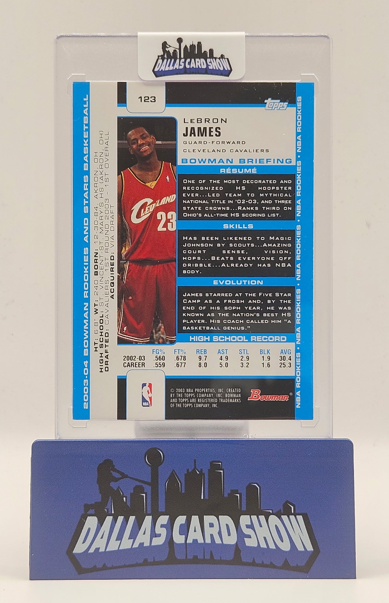 2003-04 Bowman #123 Lebron James Rookie RC