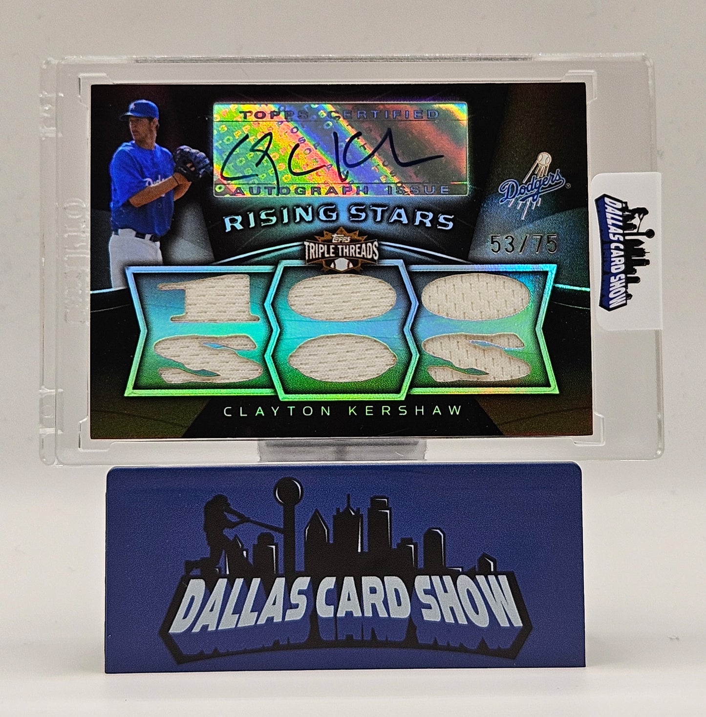 2009 Topps Triple Threads #111 Clayton Kershaw Rising Stars Patch Autograph /75