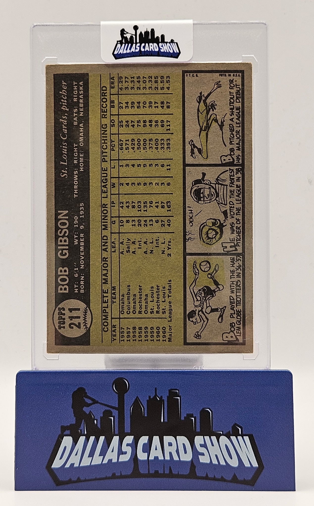 1961 Topps #211 Bob Gibson Giants