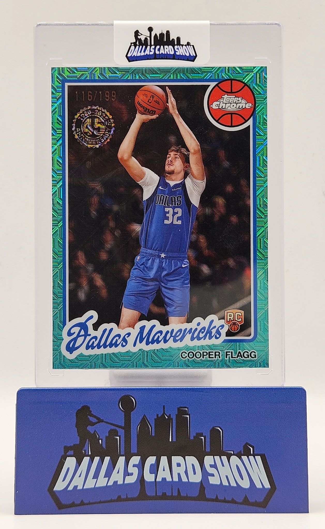 2025-26 Topps Chrome Cooper Flagg Aqua Mojo RC Silver Pack /199 TC-CF Mavericks