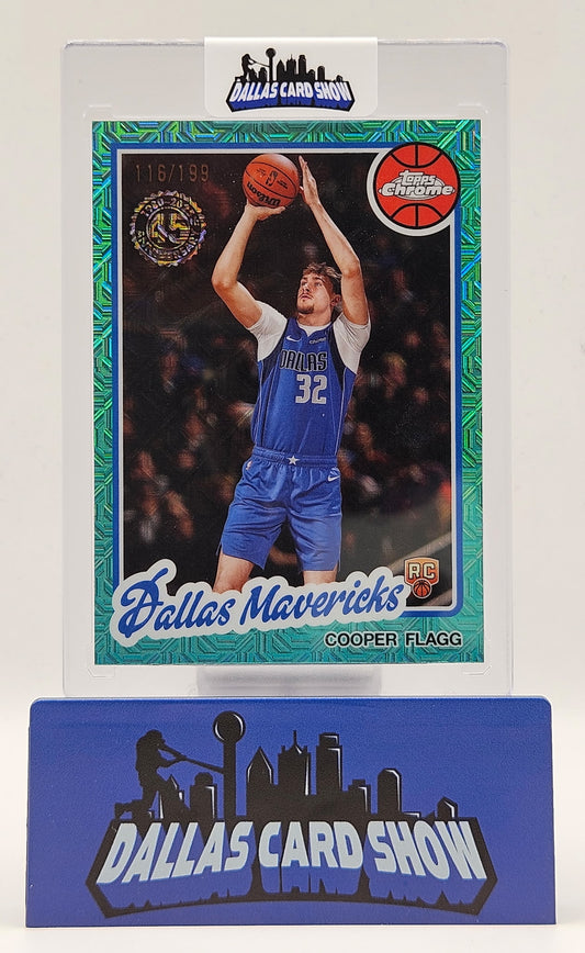 2025-26 Topps Chrome Cooper Flagg Aqua Mojo RC Silver Pack /199 TC-CF Mavericks
