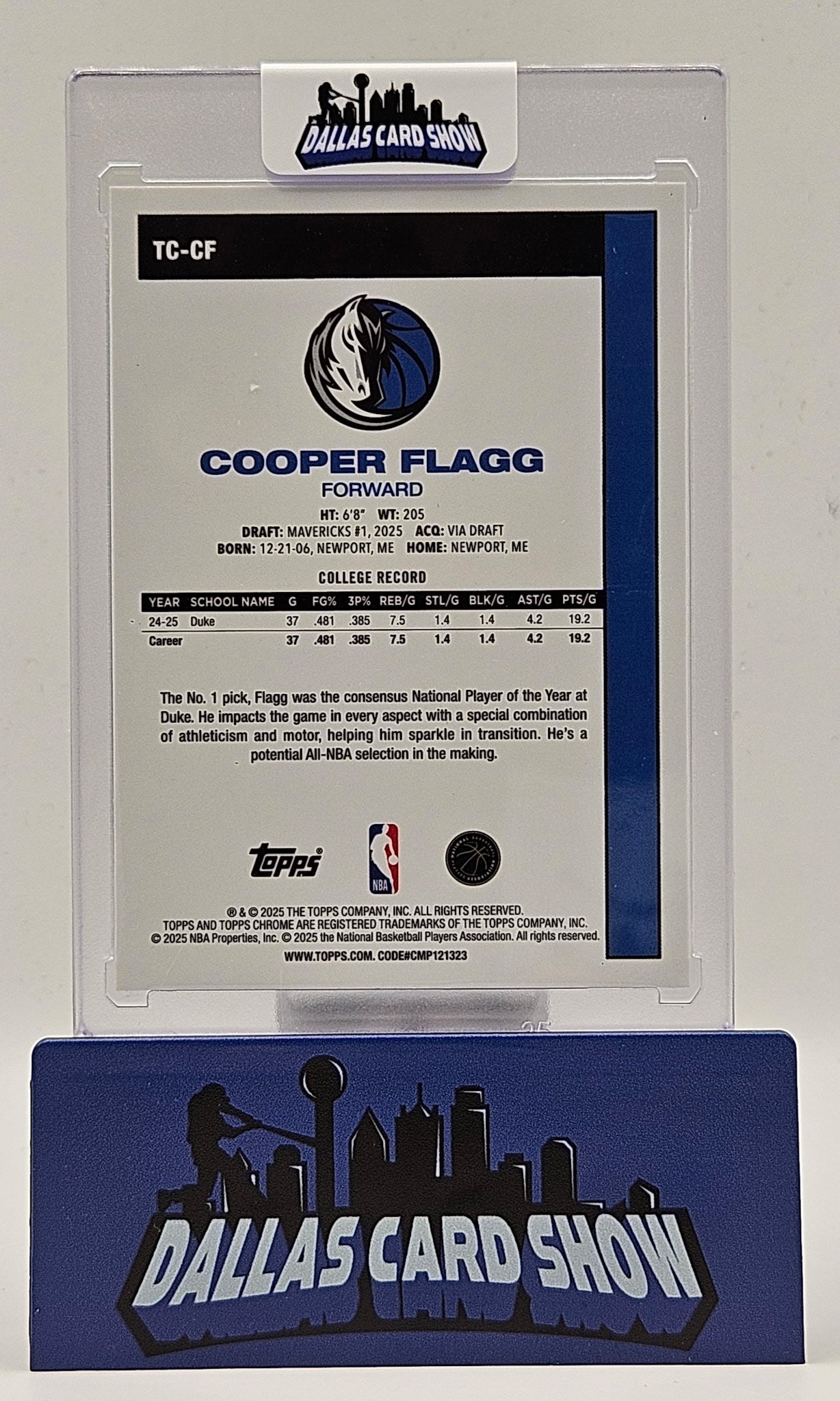 2025-26 Topps Chrome Cooper Flagg Aqua Mojo RC Silver Pack /199 TC-CF Mavericks
