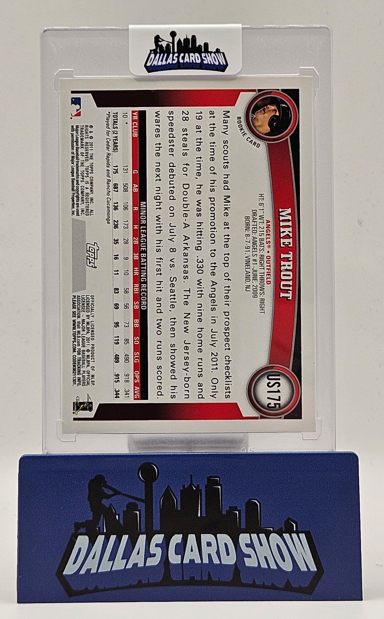 2011 Topps Update #US175 Mike Trout Rookie RC