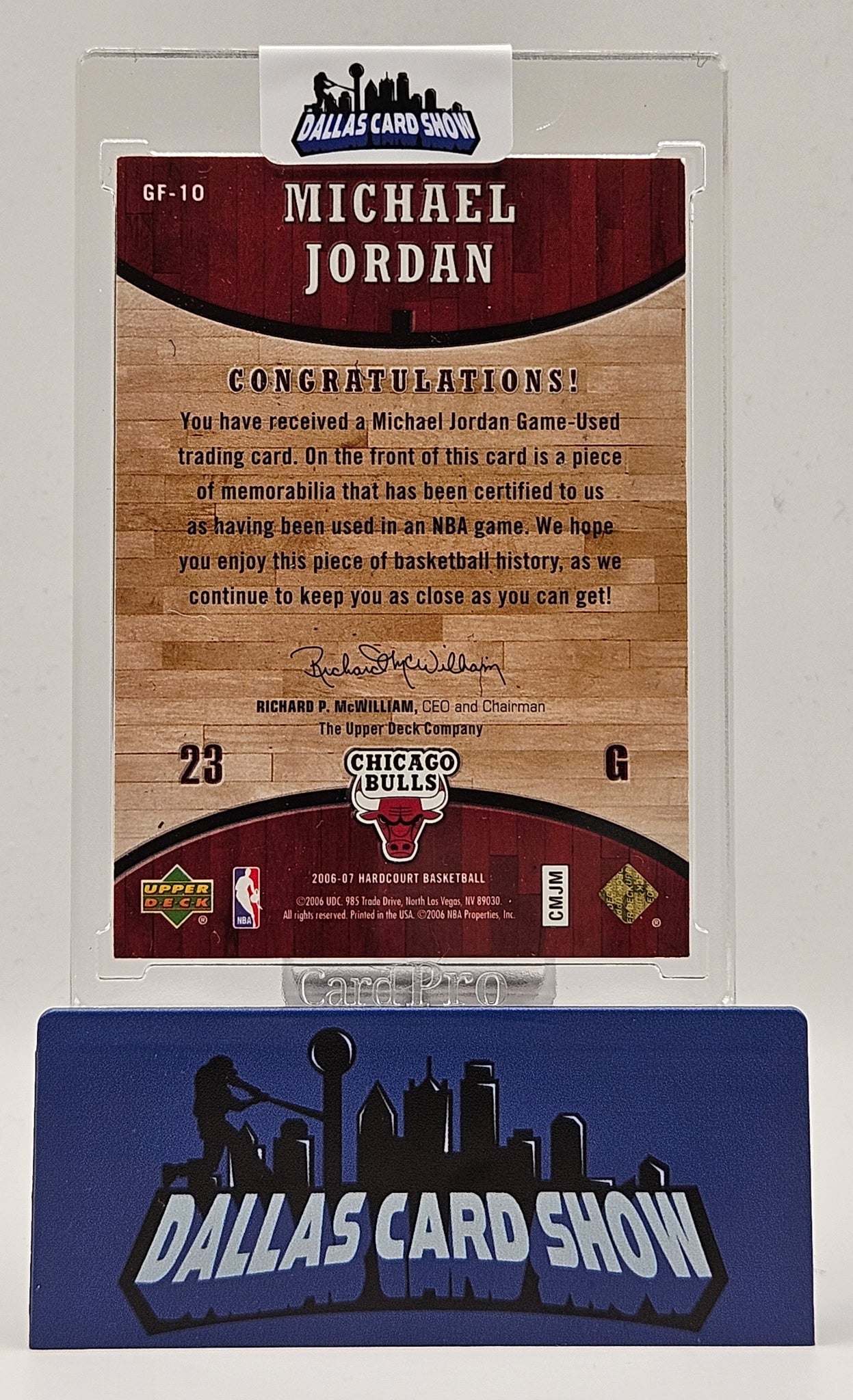 2006-07 Upper Deck Hardcourt #GF-10 Michael Jordan Game Used Court