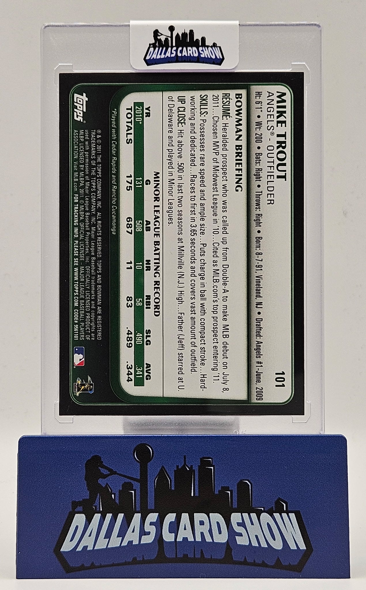 2011 Bowman #101 Mike Trout Rookie RC