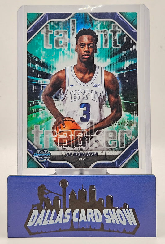 2025-26 Bowman Chrome U #TT-1 AJ Dybantisa Talent Tracker Aqua /125