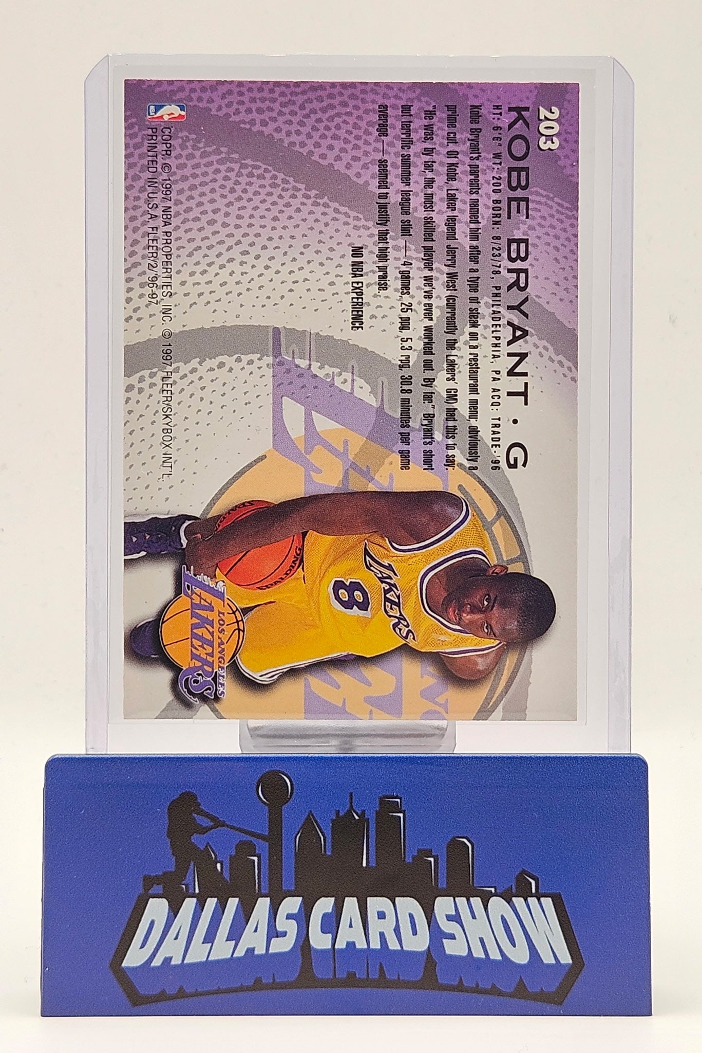 1996-97 Fleer Kobe Bryant #203 Rookie RC HOF