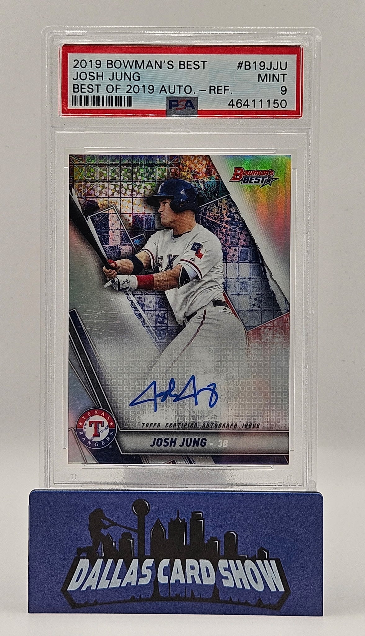 2019 Bowman's Best #B19JJU Josh Jung Best of 2019 Refractor Autograph PSA 9