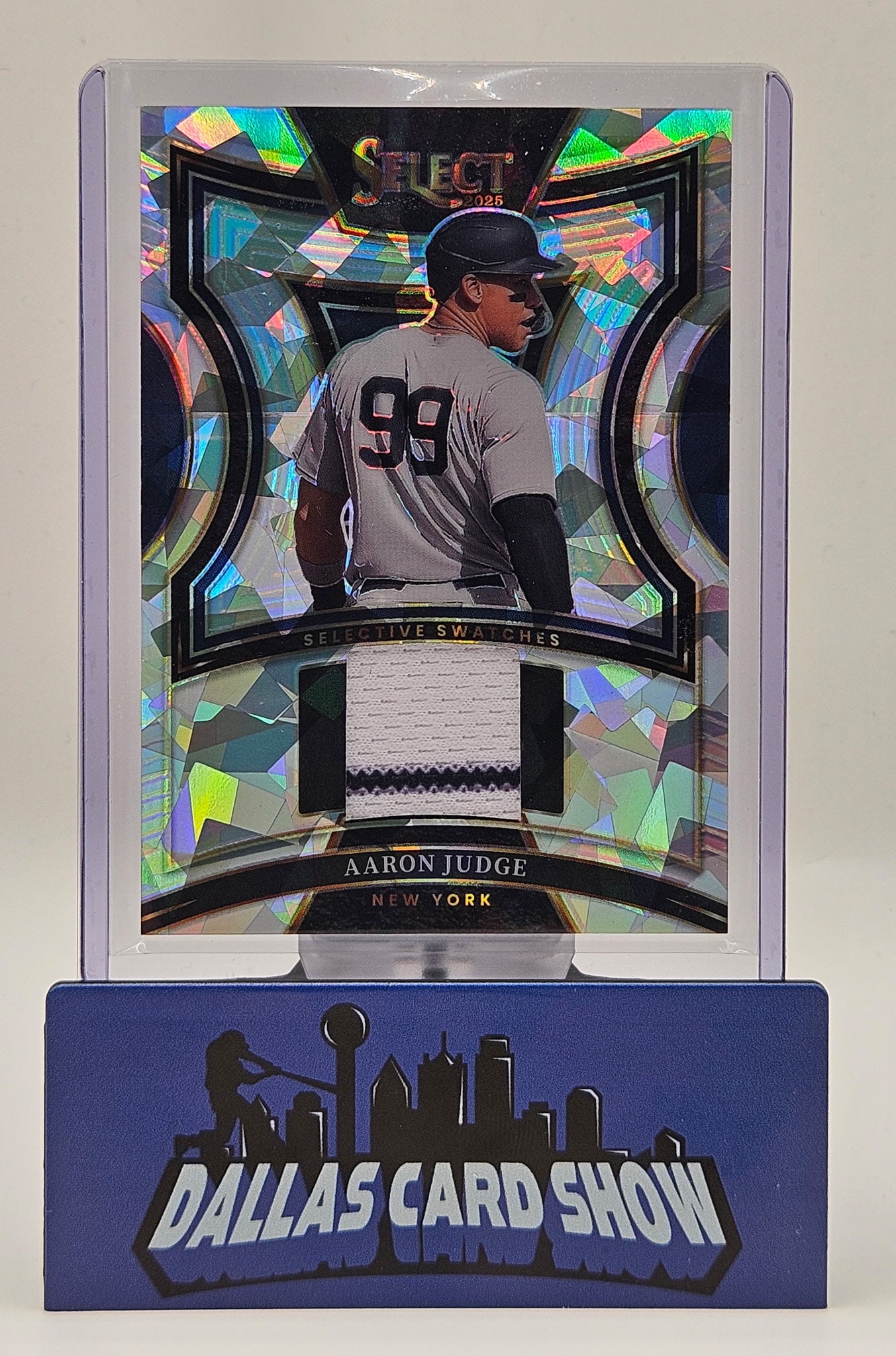 2025 Panini Select #SS-AJ Aaron Judge Select Swatches Cracked Ice