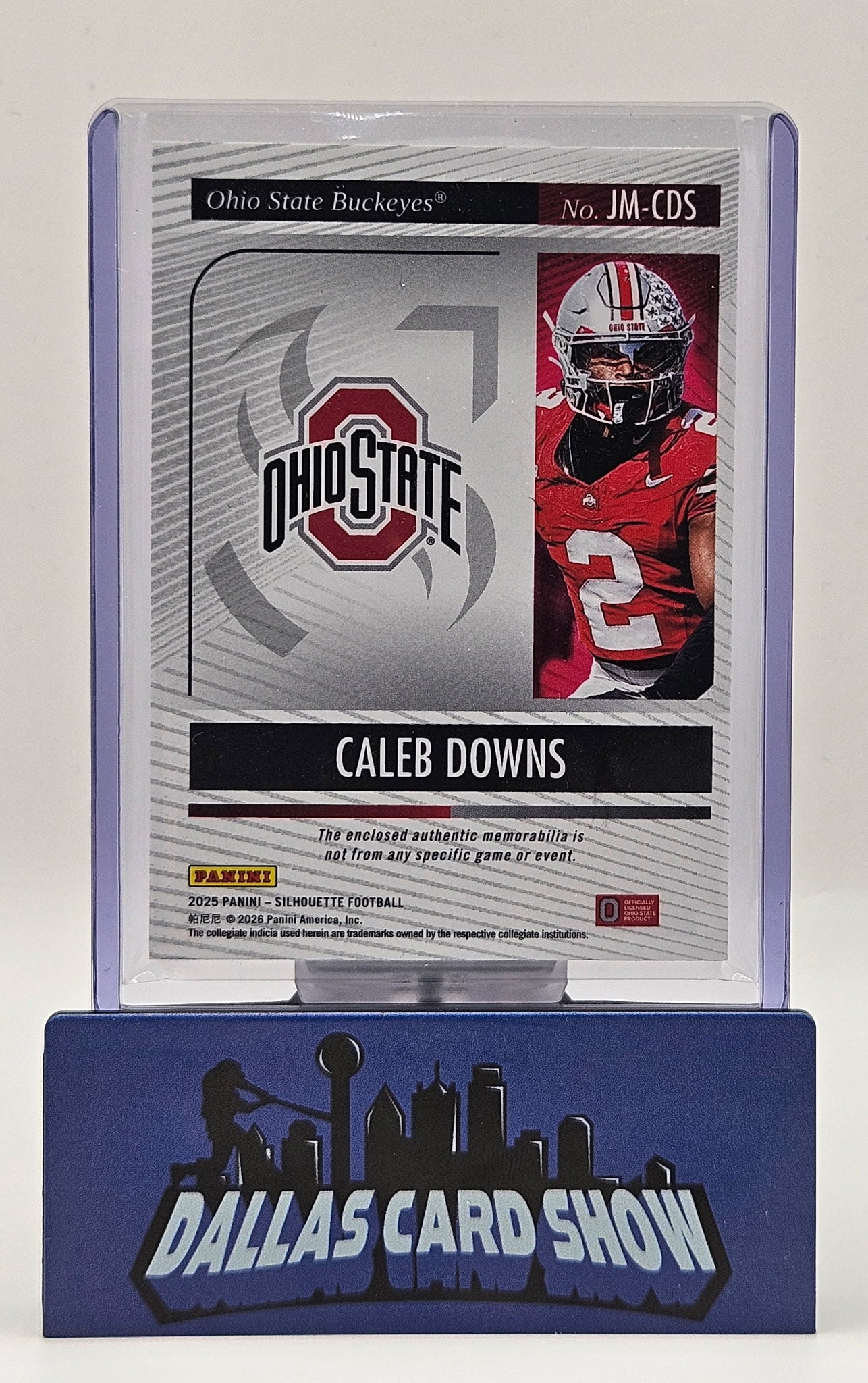 2025 Panini Silhouette #JM-CDS Caleb Downs Jumbo Memorabilia /10 Cowboys