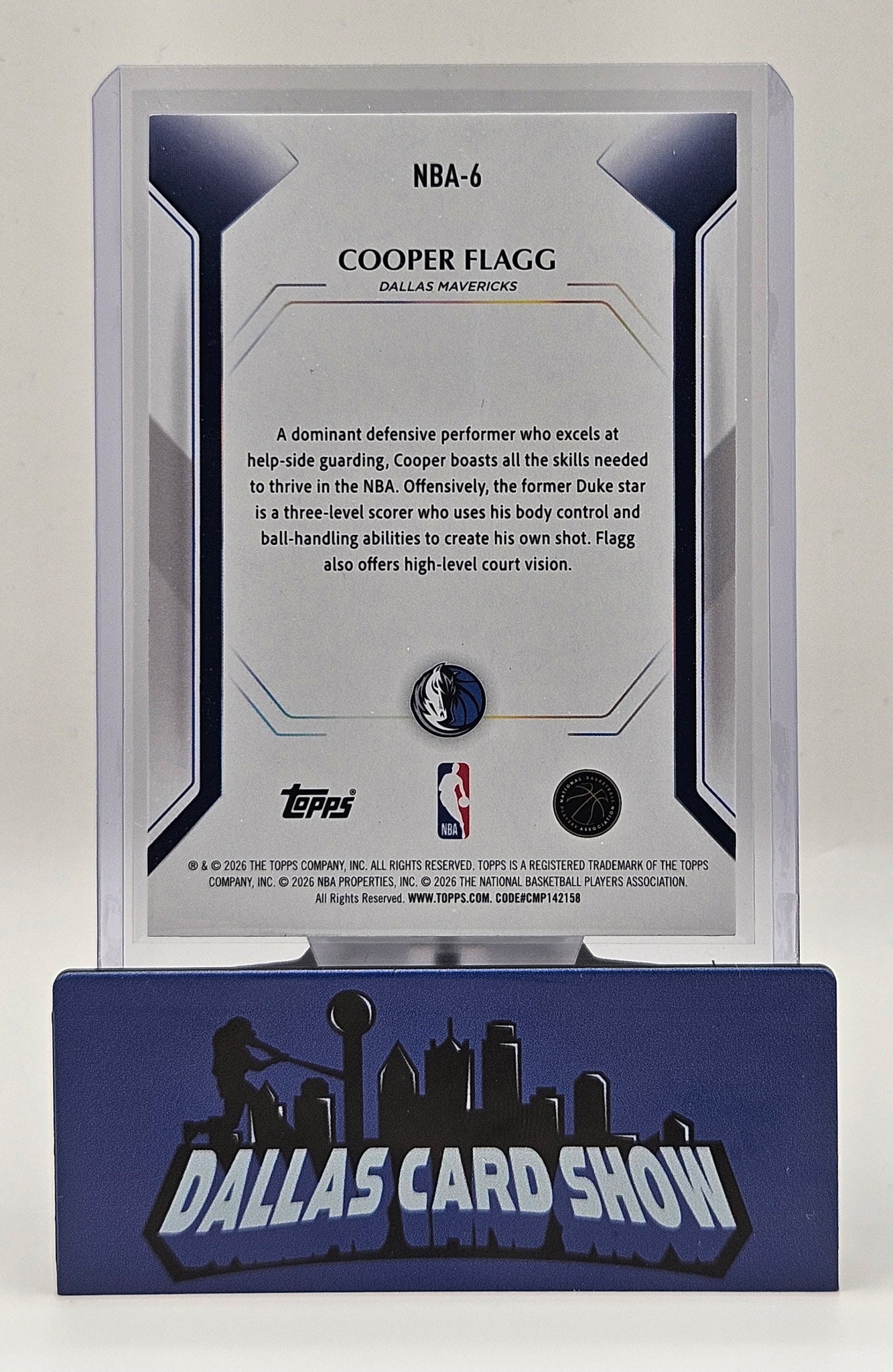 2026 Topps CollectorsKit Exclusive Cooper Flagg Refractor RC Holo Wave NBA-6 SSP