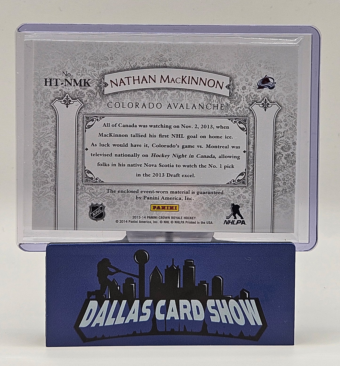 2013-14 Crown Royale #HT-NMK Nathan MacKinnon Heirs to the Throne Relic
