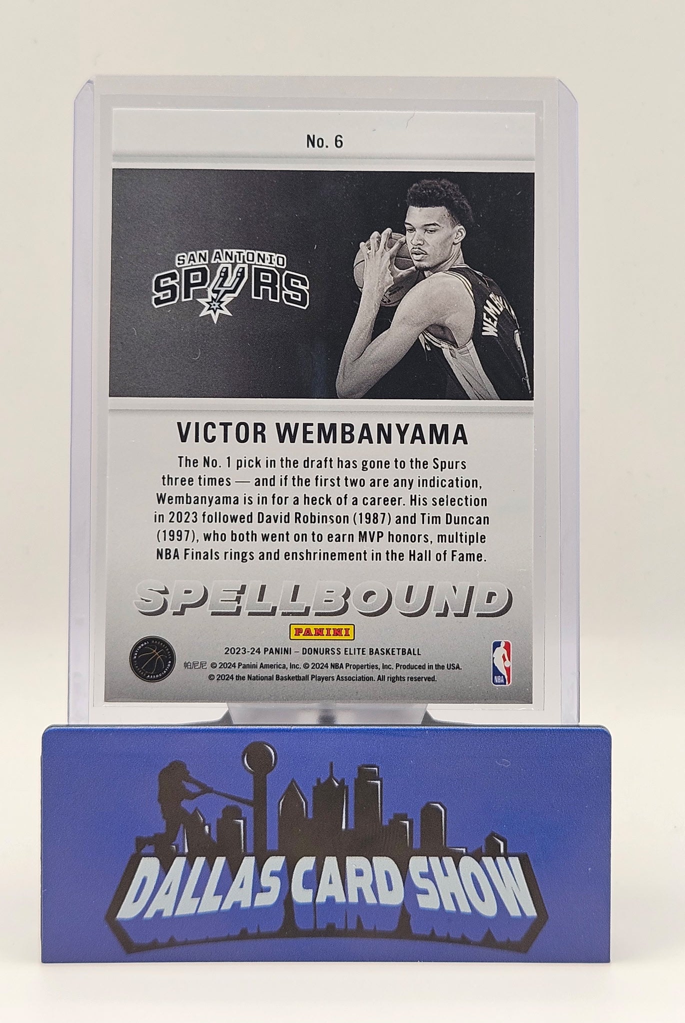 2023-24 Panini Elite #6 Victor Wembanyama Red and Green Spellbound Rookie RC