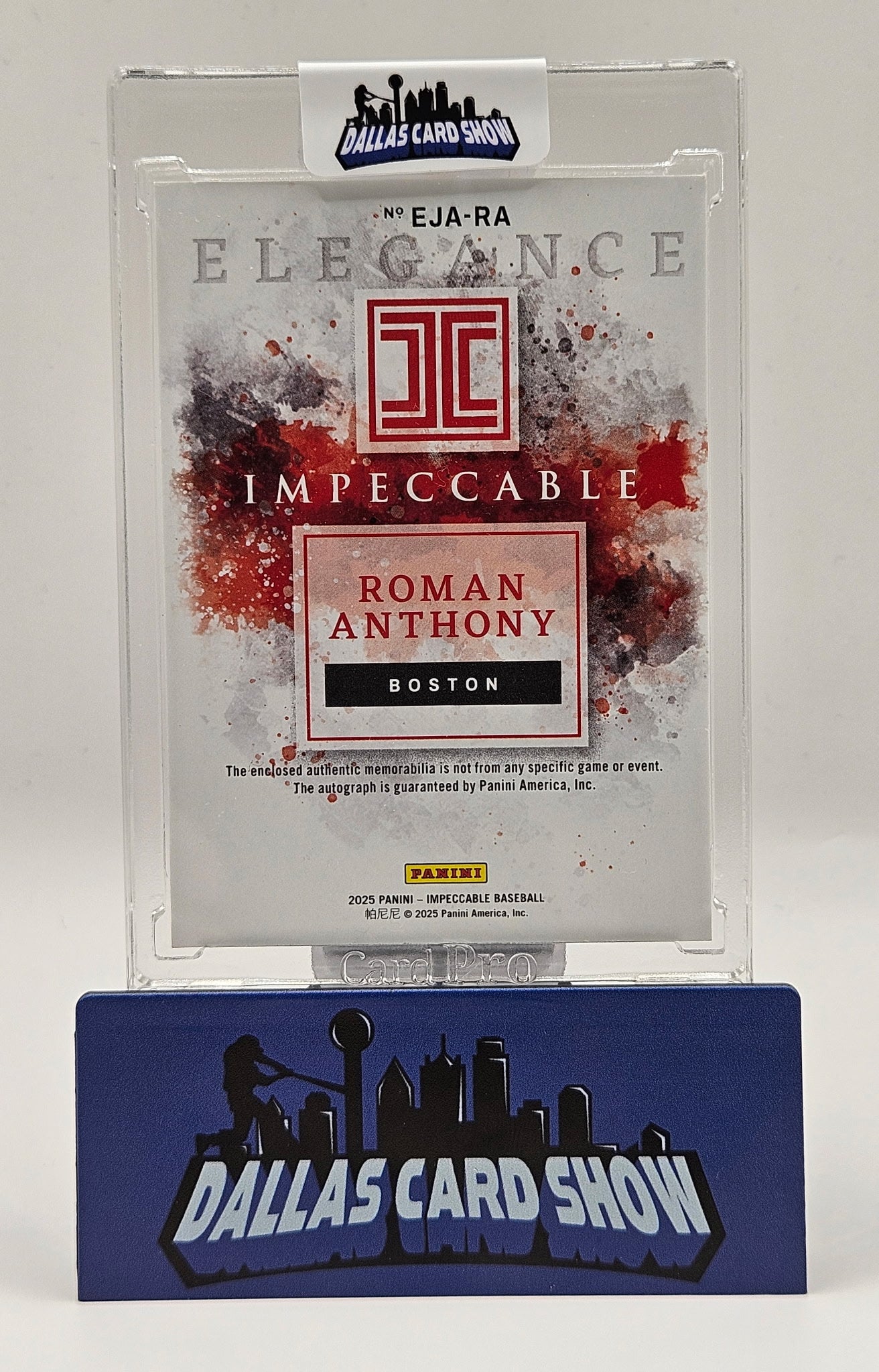2025 Impeccable #EJA-RA Roman Anthony Elegance Patch Autograph /99