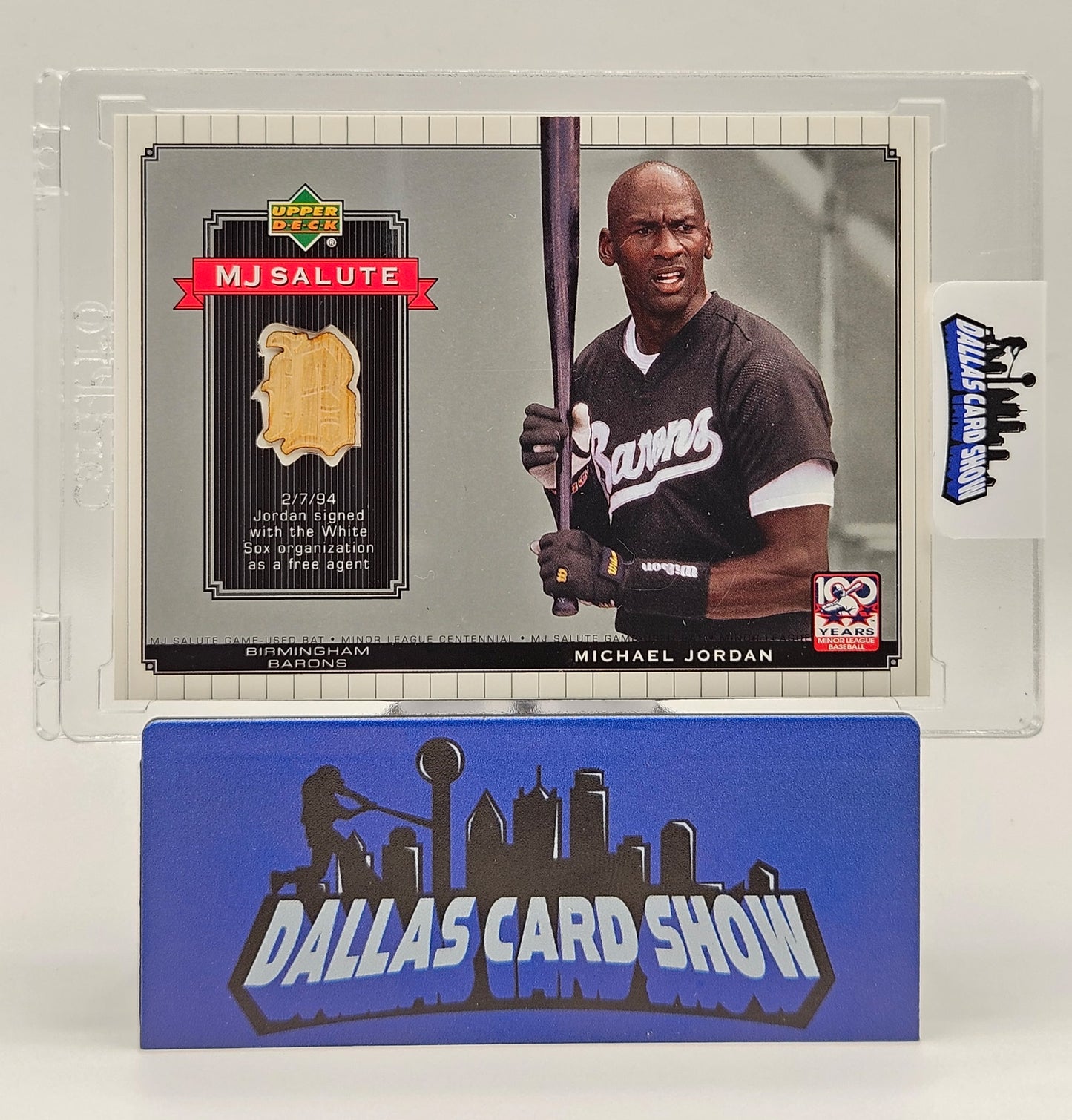 2001 Upper Deck MICHAEL JORDAN Chicago White Sox MJ Salute GAME USED BAT