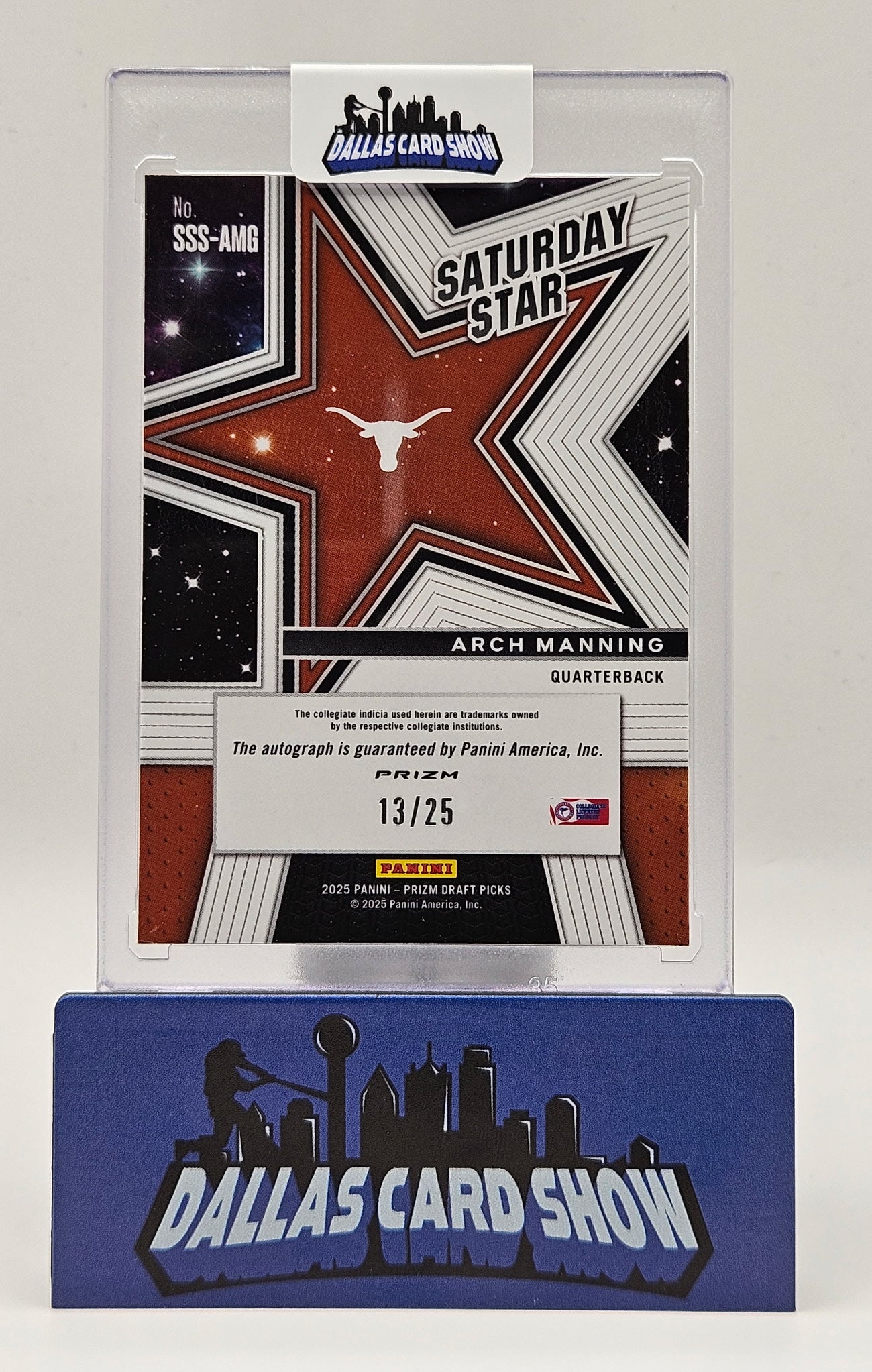 2025 Panini Prizm Draft Picks Arch Manning Green Pulsar Saturdays Star Autograph /25