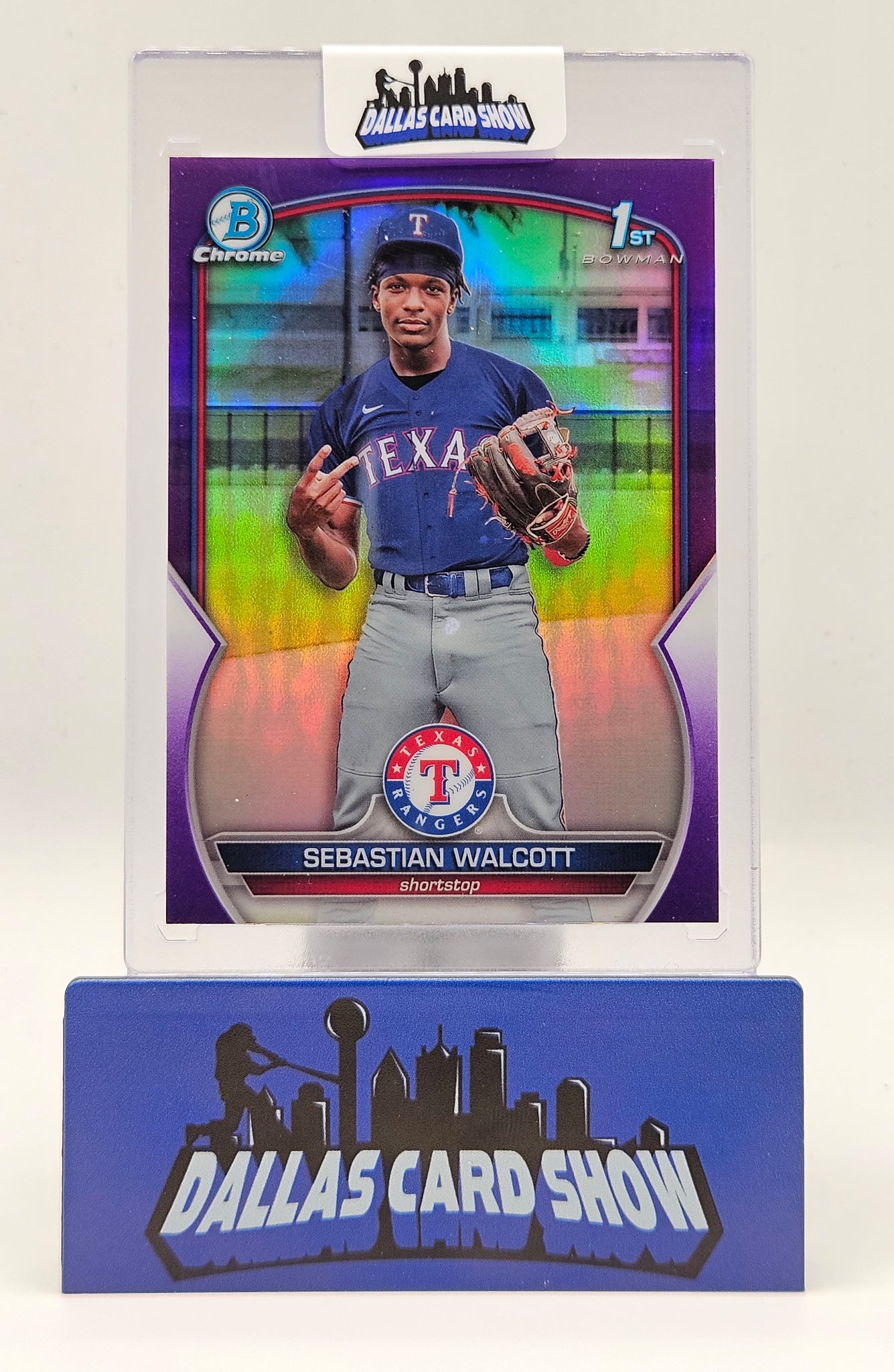 2023 Bowman Chrome #BCP-189 Sebastian Walcott Purple 1st Bowman /250