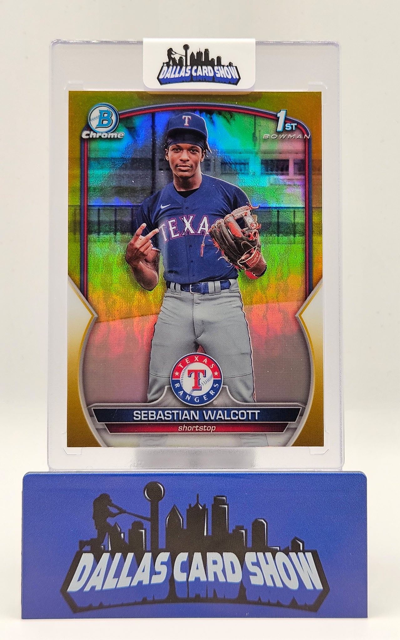 2023 Bowman Chrome #BCP-189 Sebastian Walcott Gold 1st Bowman /50