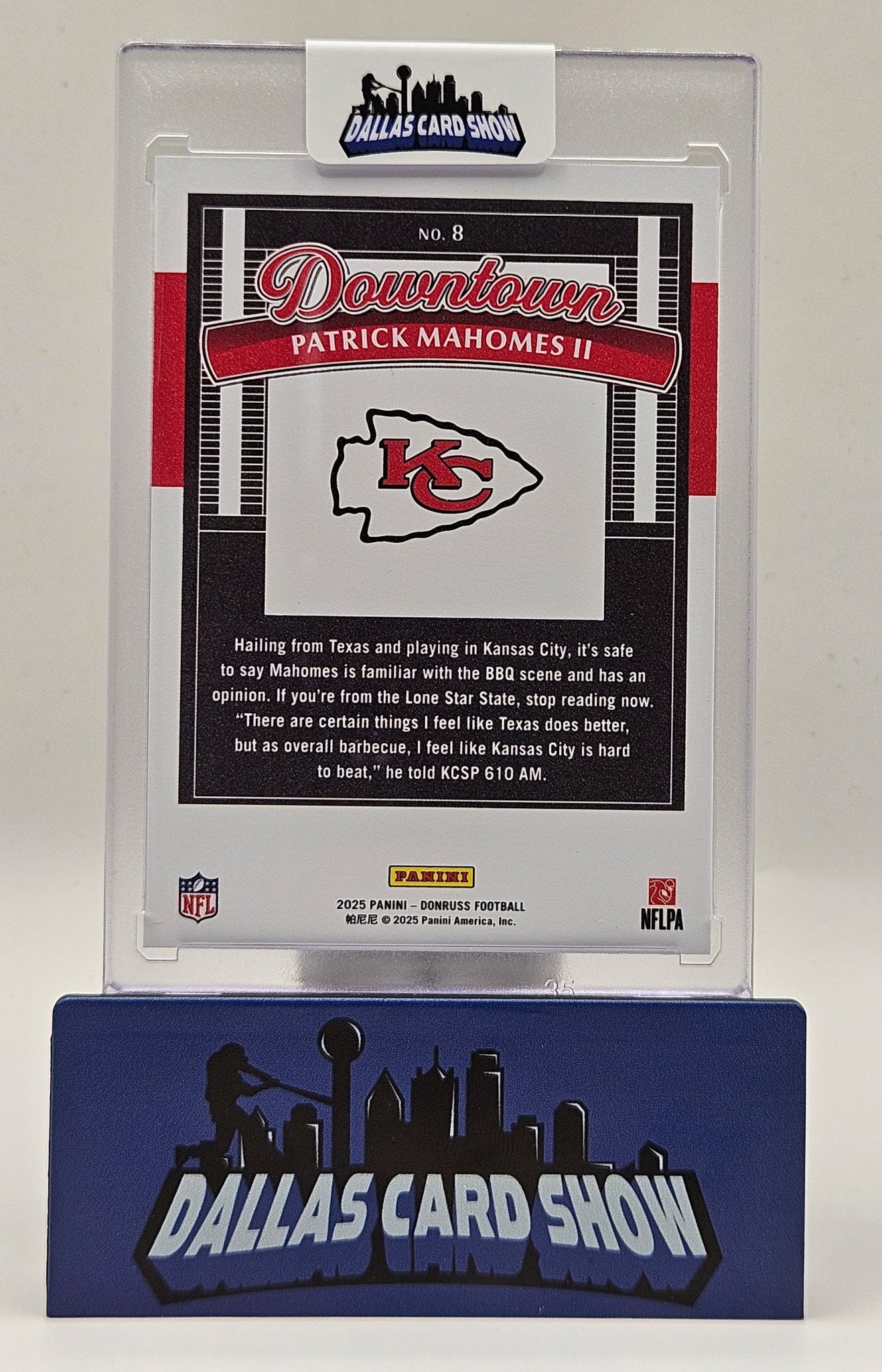2025 Panini Donruss #8 Patrick Mahomes Downtown Case Hit SSP
