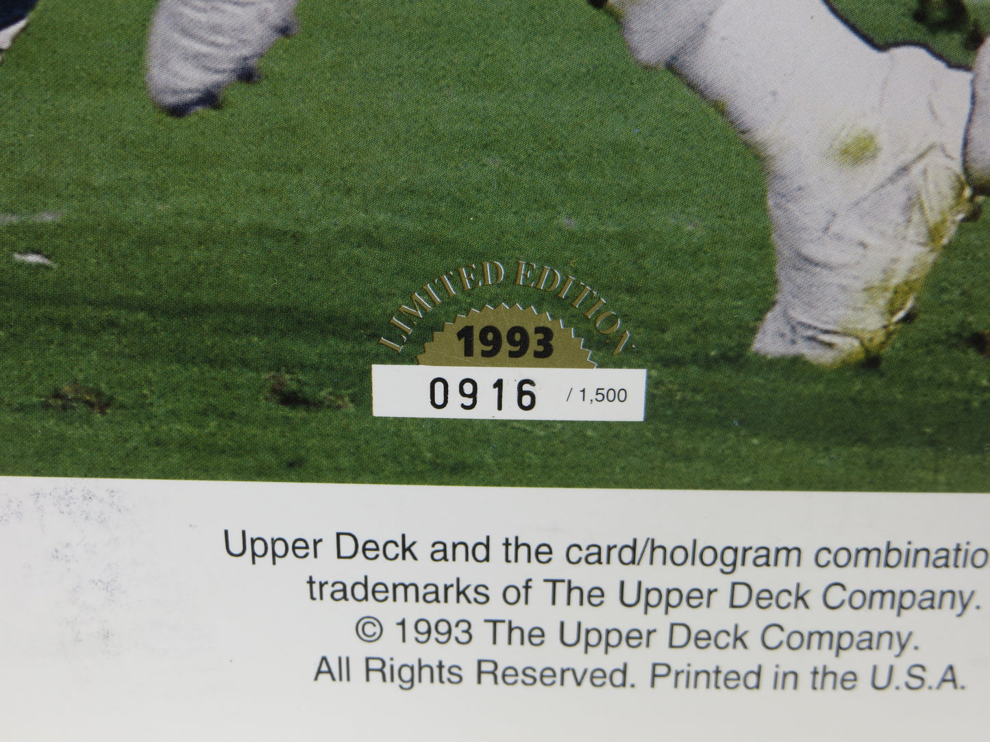 EMMITT SMITH DALLAS COWBOYS SIGNED UPPER DECK FOOTBALL #359 BIG CARD JSA
