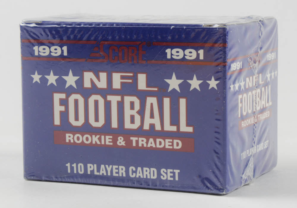 1991 SCORE NFL Football Rookie & Traded 110 Card Complete Set Box Factory Sealed