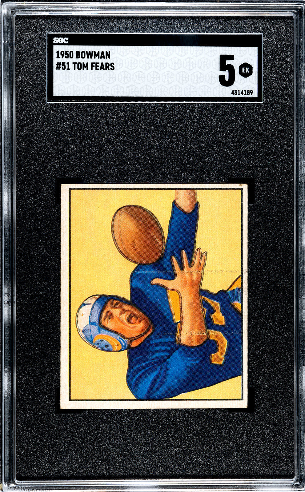 1950 Bowman Tom Fears #51 SGC 5 EX