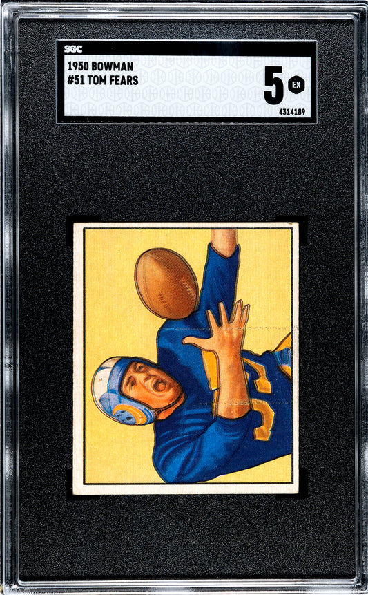 1950 Bowman Tom Fears #51 SGC 5 EX