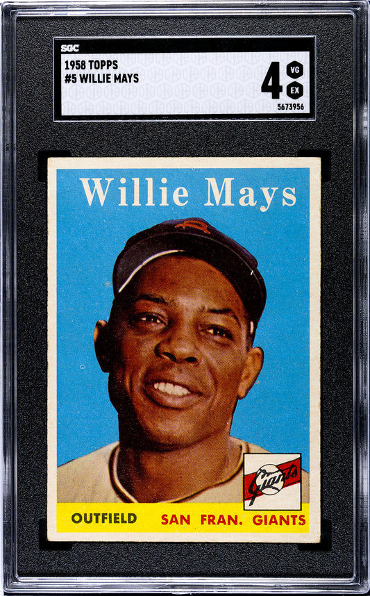 1958 Topps #5 Willie Mays SGC 4