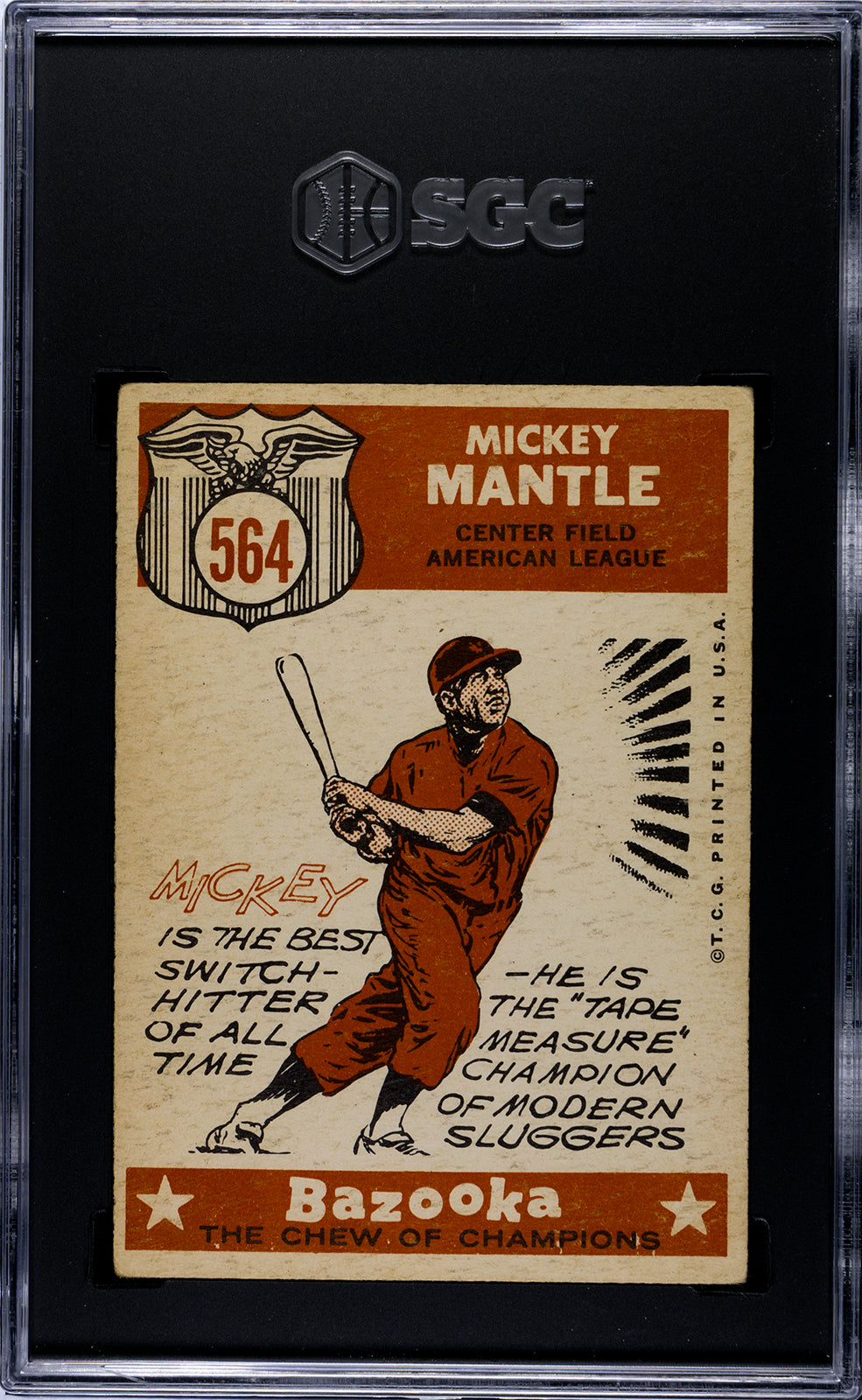 1959 Topps #564 Mickey Mantle All-Star SGC 3