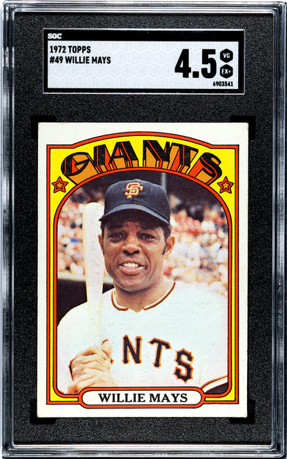 1972 Topps #49 Willie Mays SGC 4.5