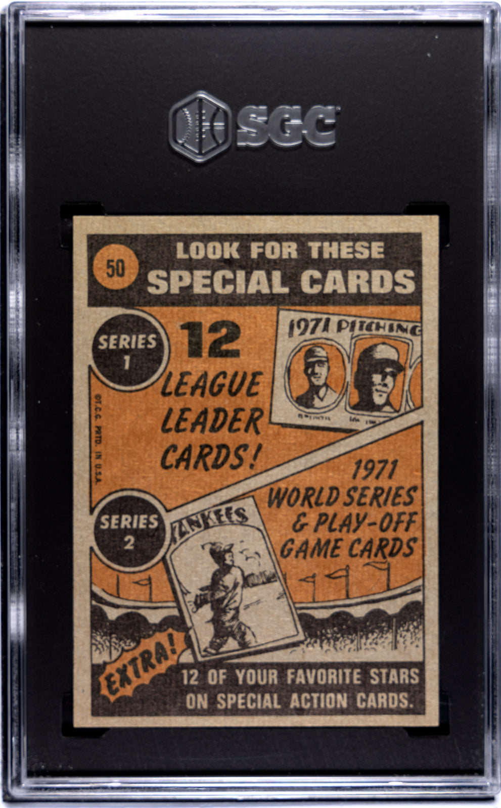 1972 Topps #50 Willie Mays In Action SGC 7