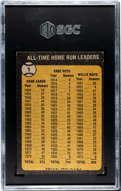 1973 Topps All Time Home Run Leaders #1 SGC 4 (2539)