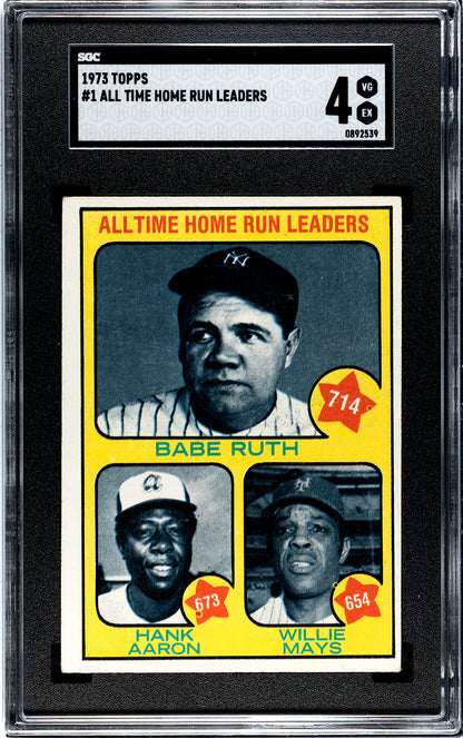1973 Topps All Time Home Run Leaders #1 SGC 4 (2539)