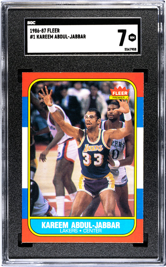 1986 Fleer #31 Kareem Abdul-Jabbar SGC 7