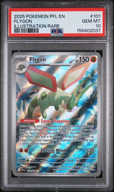 2025 Pokemon - Flygon (Illustration Rare) - 101/094 Phantasmal Flames PSA 10