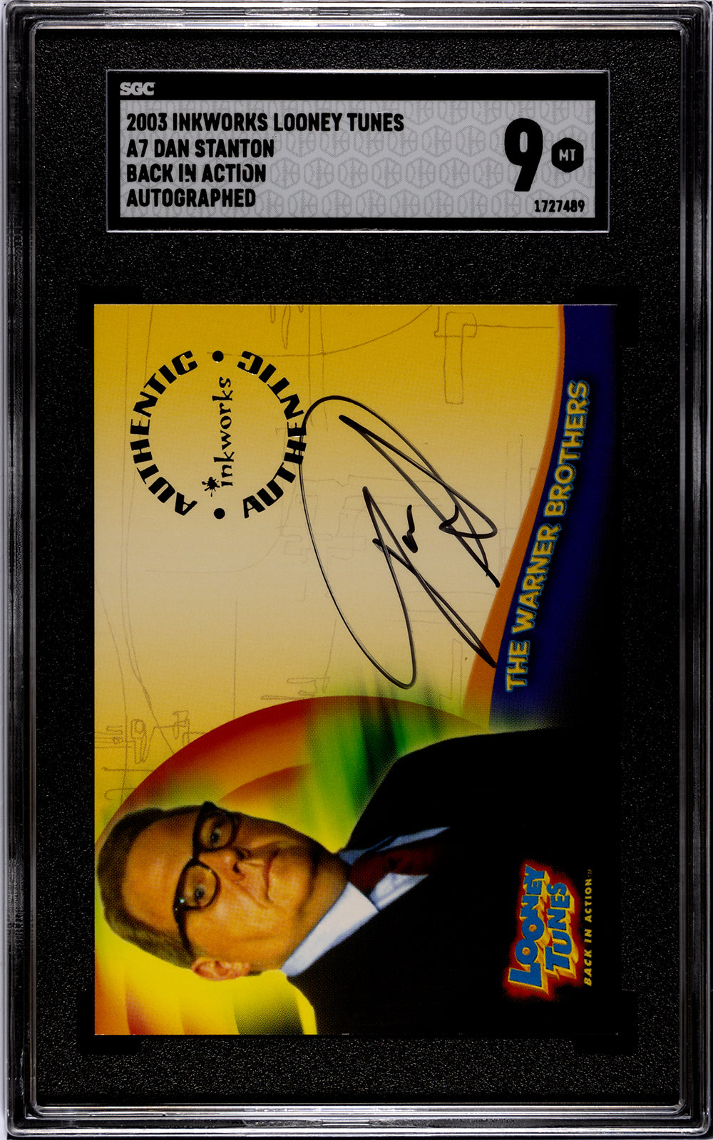 2003 Inkworks Looney Tunes #A7 Dan Stanton Back in Action Autograph SGC 9